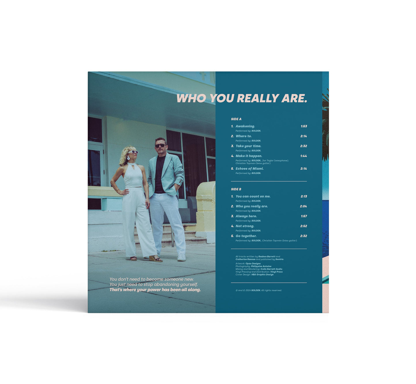 Who you really are. — back cover and tracklist