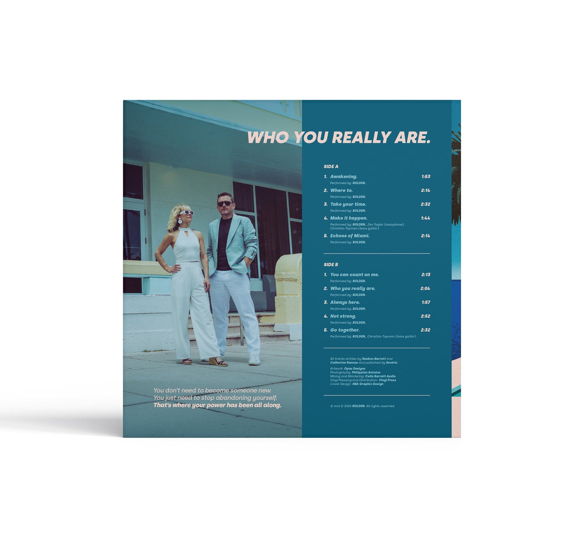 Who you really are. — back cover and tracklist